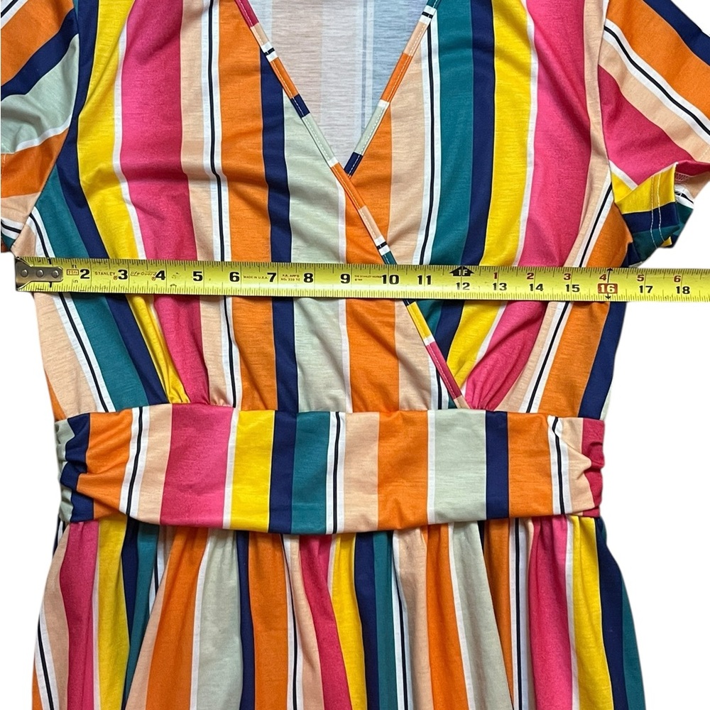 Ouges Women's Xl Summer Short Sleeve V-Neck Party… - image 4